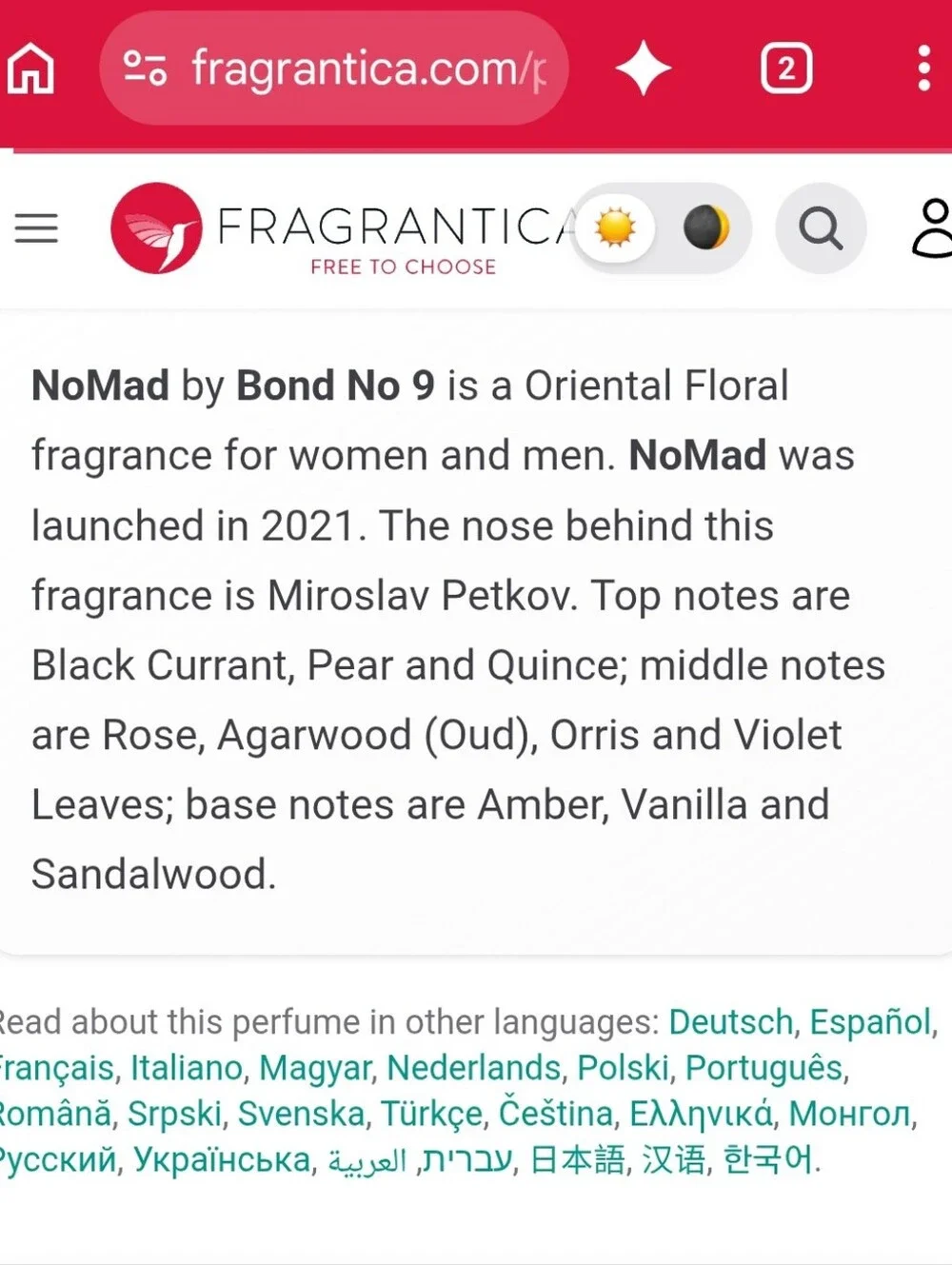 Bond No9 NOMAD